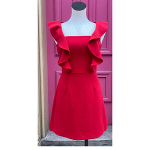 French Connection red ruffle mini dress size 4